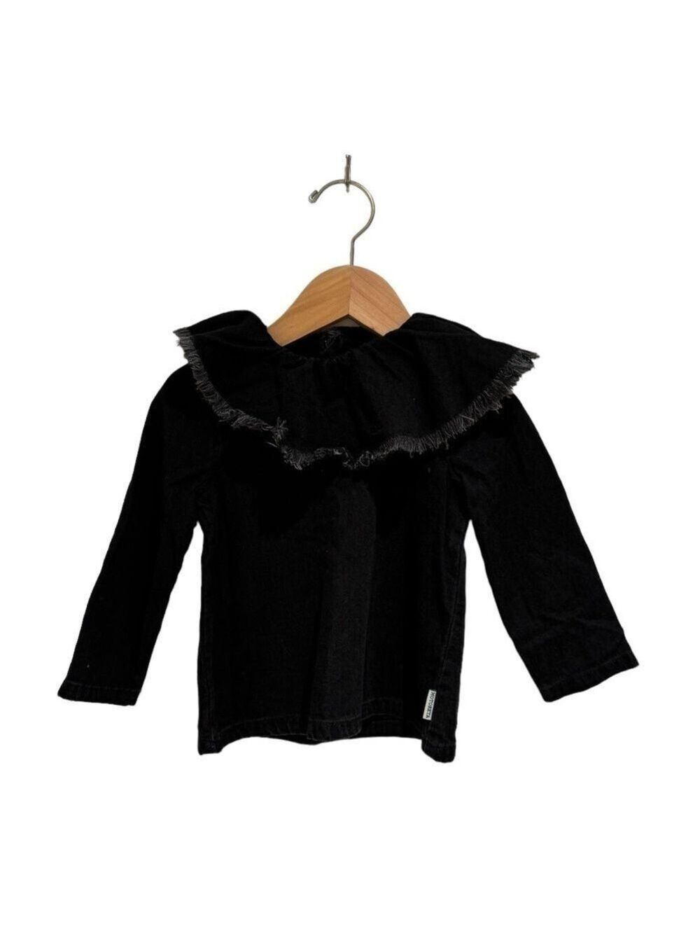 MOTORETA black soft denim blouse - size 18M